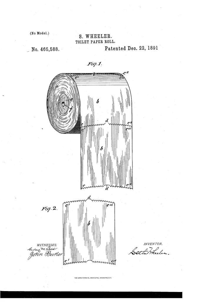 image of toilet paper roll patent 